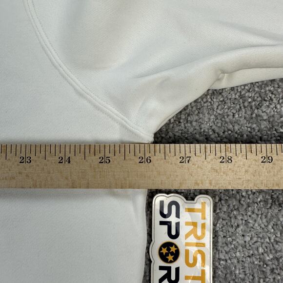 Nike Club Fleece Sweatshirt Mens XL White Crewneck Tennis Pullover Swoosh Crew - Picture 9 of 9